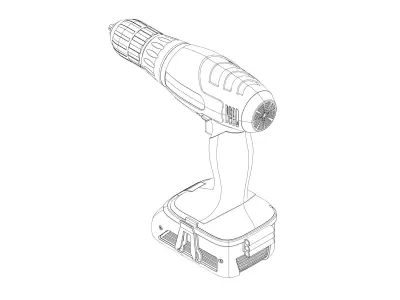 Wireless Hand Drill 3D model