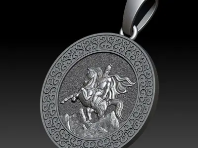 THE UASTYRDZHI PENDANT IS THE OSSETIAN SAINT GEORGE 3D print model purchase