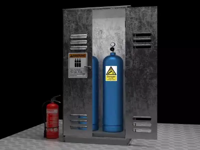 Gas Tube Cabinet 4K 3D model