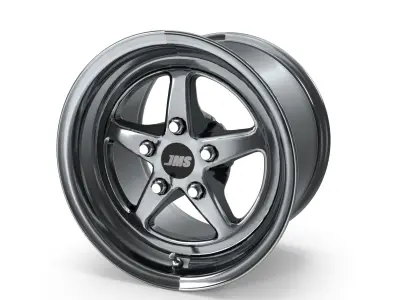 JMS Avenger Series Race Wheel 17 X 10 White Chrome Rear 3D model
