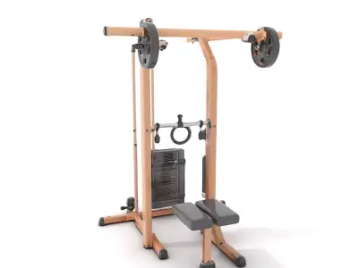Copper Fitness Station model pack Low-poly 3D model