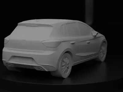 SEAT Ibiza 2023 Realistic Car Model High Detail 3D Print File 3D print model