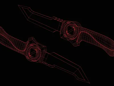 Task Force Valorant knife Low-poly 3D model