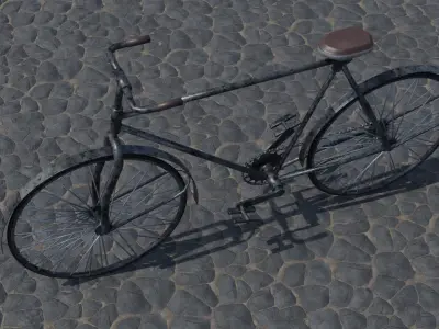 Bicycle lowpoly free Free low-poly 3D model