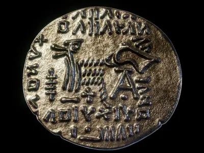 Parthian Kingdom Arsaces XLI coin 3D print model