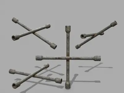  Lug Wrench Low-poly 3D model buy