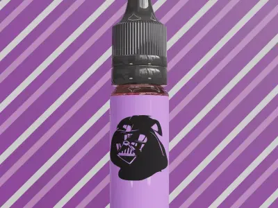 Fluid vape juice - unicorn Low-poly 3D model