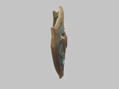 Stylized Medieval Fantasy Lowpoly Shield Low-poly 3D model