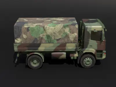 Generic Military Camo Truck 3D model purchase