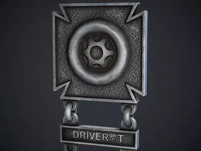 Driver Mechanic Badge Low-poly 3D model
