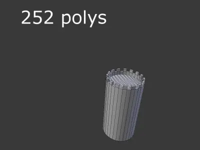 medieval tower b Low-poly 3D model