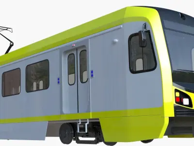LA metro train 3D model
