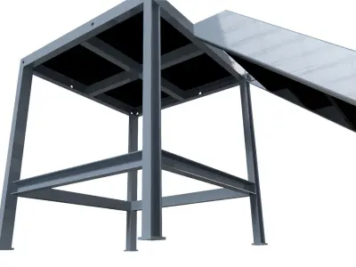 Steel Ladder Low-poly 3D model