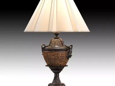 Griffiths and Griffiths 77827 antique crackle bronze lamp 3D model