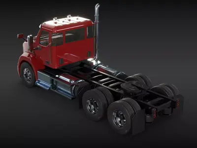 Generic Semi Truck Day Cab 3D model