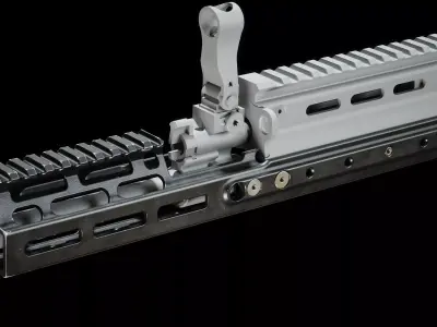 FN SCAR tactical handguard Low-poly 3D model