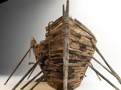 low poly noah ark  3D model