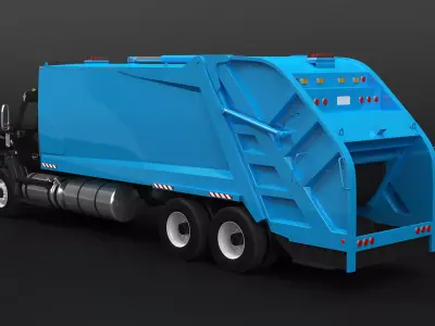 Autocar DC-64 Garbage Truck 3D model