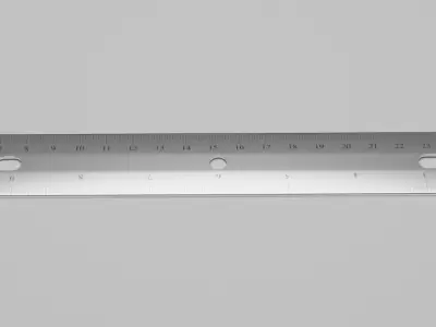 Metal Ruler Low-poly 3D model