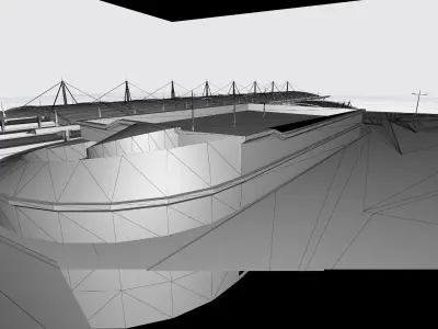 Train Passenger Platform Free low-poly 3D model