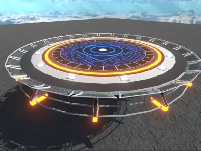 Sci-Fi Floating Platform 3D model