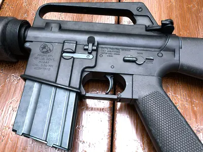 M16A1 rifle Low-poly 3D model purchase