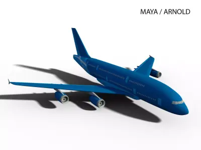 AIRBUS A380-800  Low-poly 3D model