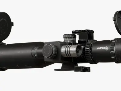 Optical Scope Low-poly 3D model