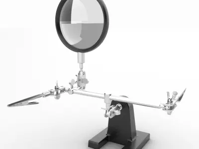 Hand Magnifying Glass Low-poly 3D model