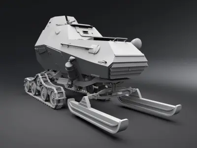 BA64 Snowmobile Scale model  3D print model