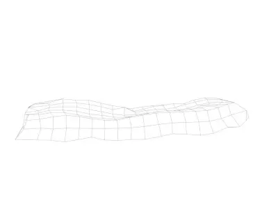 Raw Pork Ribs Low-poly 3D model