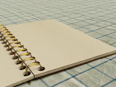 Notebook leather 3D model