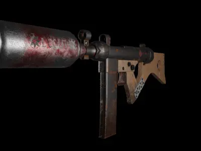 Submachine Gun  Low-poly 3D model