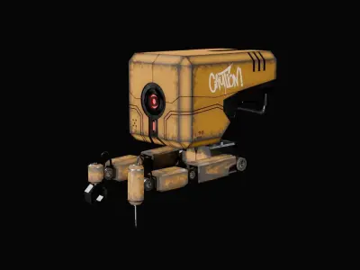 old rusted welding robot 3d model  Low-poly 3D model