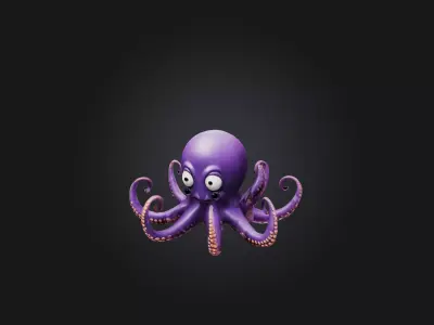 Cartoon Octopus 3D model