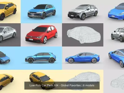 Low-Poly Car Pack 024 - Global Favorites by slowpoly