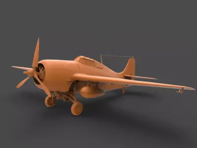 f4f wildcat 3D print model