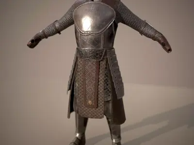 HIE Game Ready Body Armor D180612 Low-poly 3D model