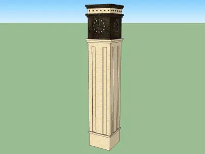 clock tower sketchup model 3D model