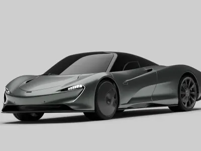 Mclaren Speedtail  Ferrari 812 Superfast 3D Model Pack