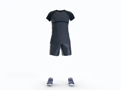 Workout Clothing Male 3D model