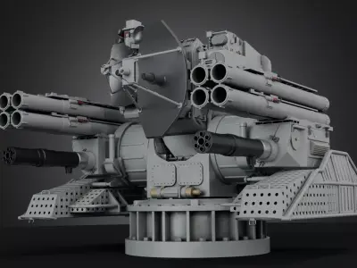 Kashtan CIWS HighPoly 3D model