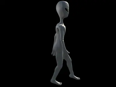 Alien Grey Low-poly 3D model buy