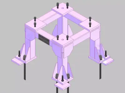26396-Base for robot NACHI-NC510-Hight 600 3D model