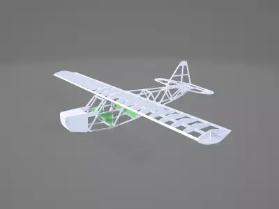 3D Printable Disassembled Light Aircraft  3D print model