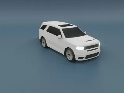 Dodge Durango suv 3D lowpoly model Low-poly 3D model