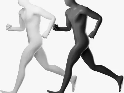  Animated Black and White Male Mannequin 