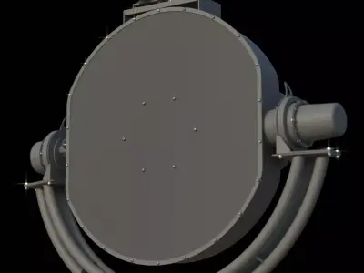 LRAD Long Range Acoustic Device  sonic weapon police military Low-poly 3D model