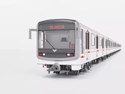81-71M Prague metro train set - Metro Praha 3D model