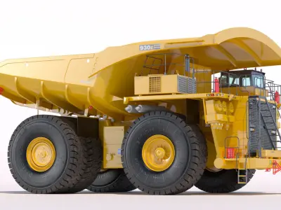 Rigid Dump Truck Komatsu 930E PBR 3D model